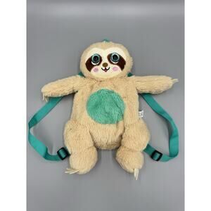 Sloth Travel Backpack Zip Bag Plush Pack Stuffed Animal 12”
